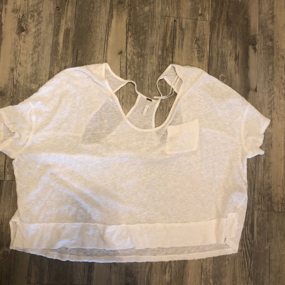 Free People linen top. Size S, oversized fit.